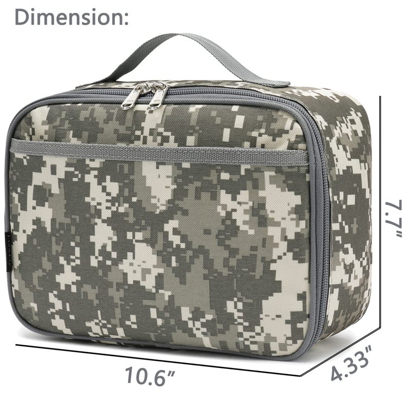 FlowFly Kids Lunch box Insulated Soft Bag Mini Cooler Back to School Thermal Meal Tote Kit for Girls, Boys, Digital - Image 3